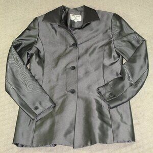 VERY CHIC! Lane Davis Beverly Hills Womens Sz 6 Silver Blazer EUC!